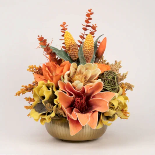 İthal Çiçekli Lüx Antik Vazo No:1