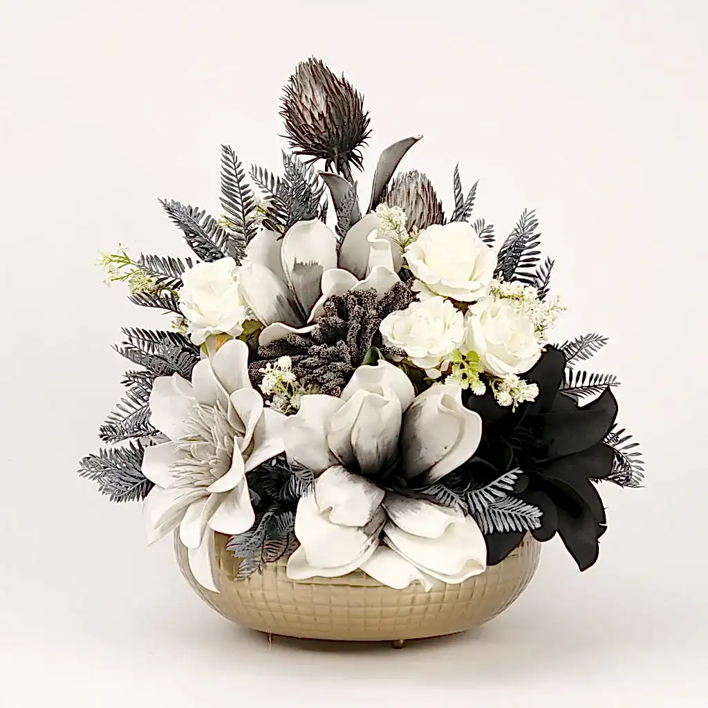 İthal Çiçekli Lüx Antik Vazo No:3