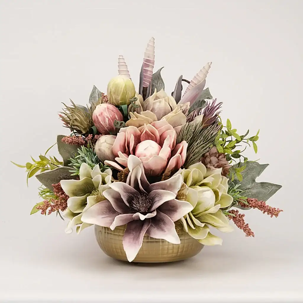 İthal Çiçekli Lüx Antik Vazo No:4