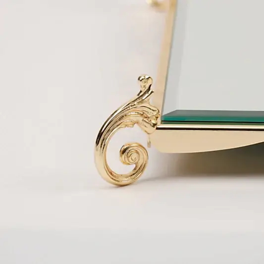 Gold Aynalı Kare Stand Orta Boy