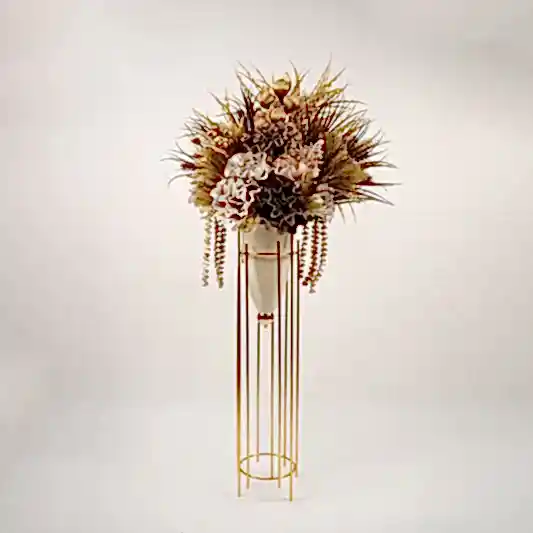 Yapay Çiçekli Uzun Mermi Vazo No:6