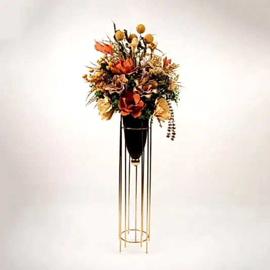 Yapay Çiçekli Uzun Mermi Vazo No:8