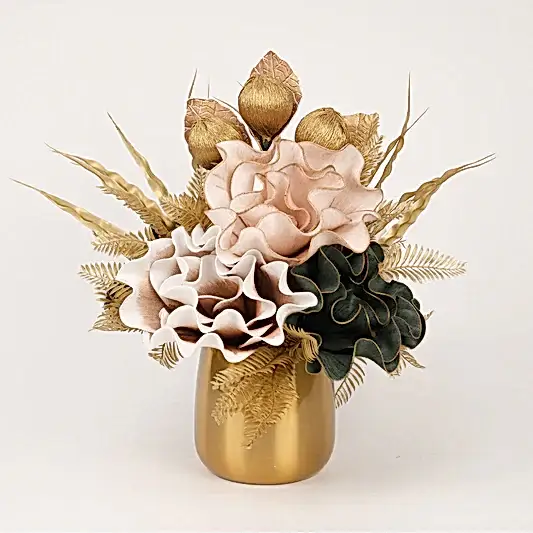 Yapay Çiçekli Antik Bardak Vazo No:2