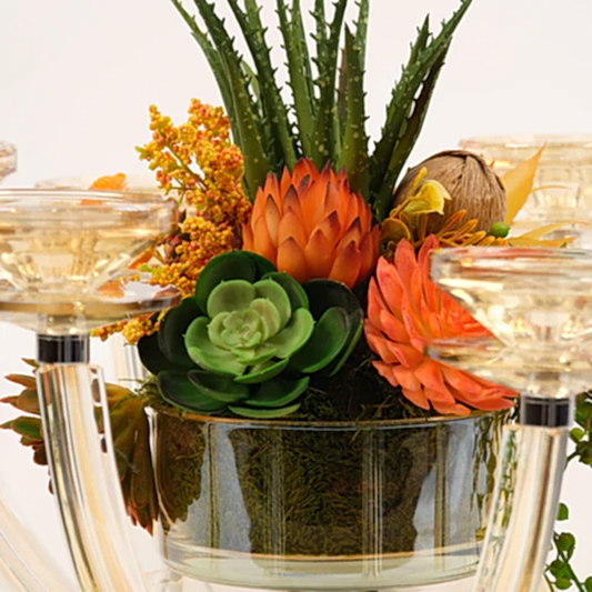 8 Kollu Kristal Şamdan Bal