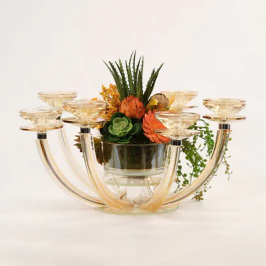 8 Kollu Kristal Şamdan Bal