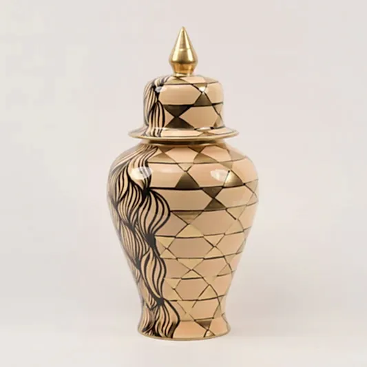 El Yapımı Desenli Küp Gold