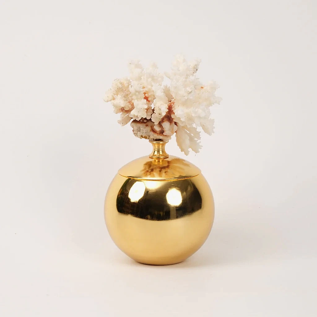 Doğal Mercanlı İkili Küre Gold