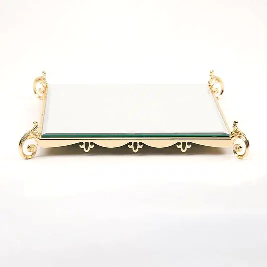 Gold Aynalı Kare Stand Orta Boy