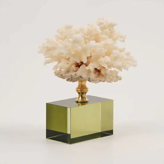 Kristal Kaideli Doğal Mercan Yeşil