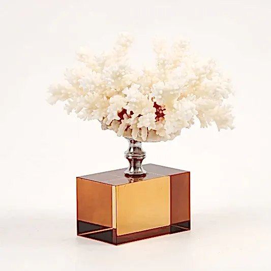 Kristal Kaideli Doğal Mercan Kahve