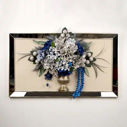 Yapay Çiçekli Aynalı Yatay Tablo No:1