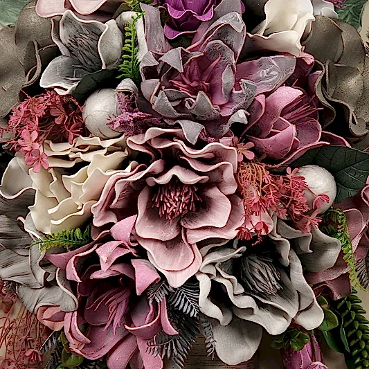 Yapay Çiçekli Aynalı Tablo No:3