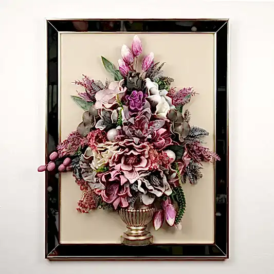 Yapay Çiçekli Aynalı Tablo No:3