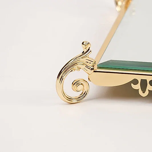 Gold Aynalı Kare Stand Küçük Boy