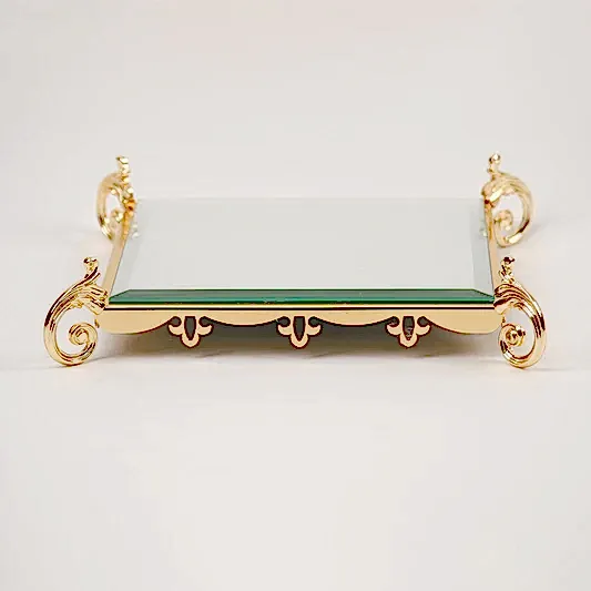 Gold Aynalı Kare Stand Küçük Boy