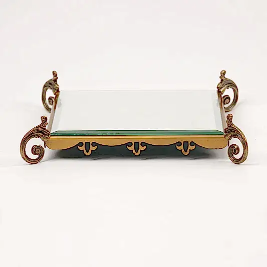 Antik Aynalı Kare Stand Küçük Boy