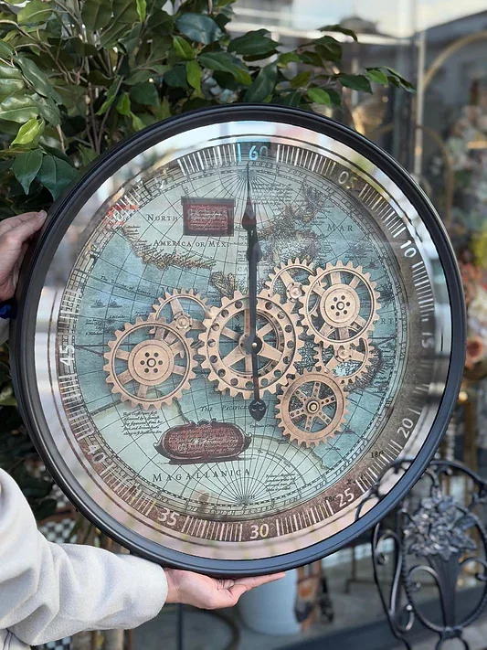 Çarklı Duvar Saati Siyah No:4