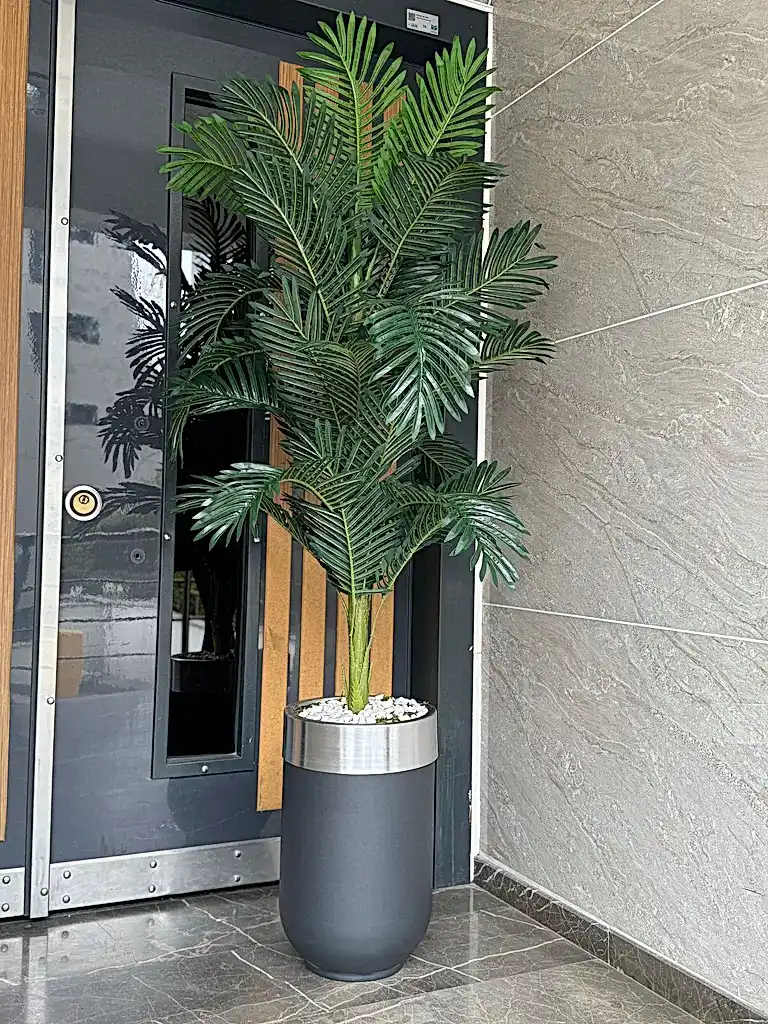 Siyah Davul Saksı Gümüş Şeritli Arekalı No:2