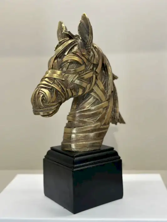 Dekoratif At Büstü Gold Eskitme