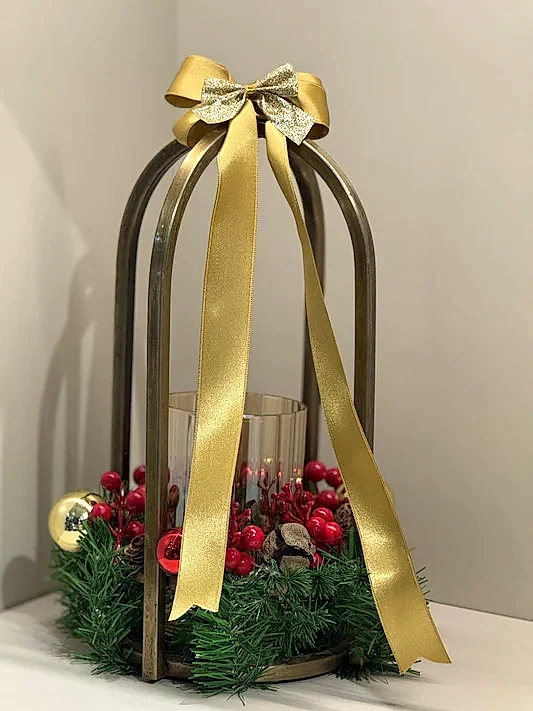 Yılbaşı Konsept Eskitme Fener Mumluk